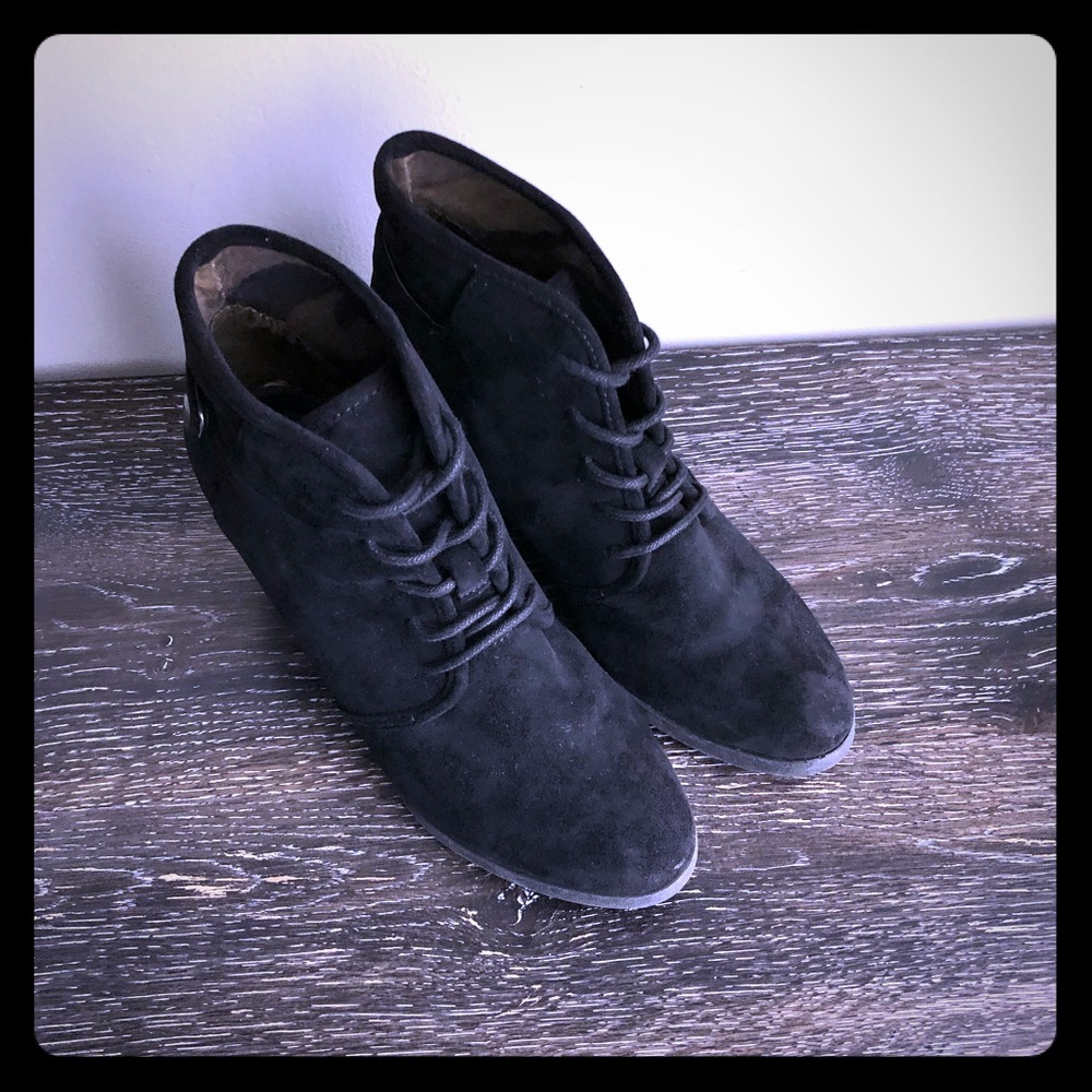 Madden girl lace up wedge bootie